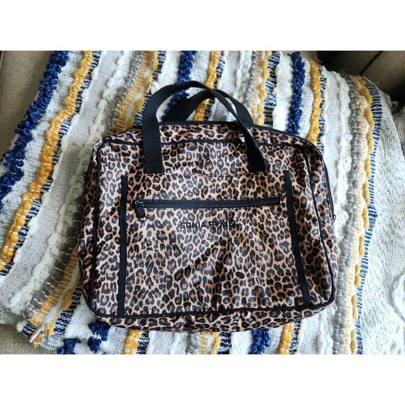 Computer bag in leopard printed nylon Sonia Rykiel - Picture 4 of 8
